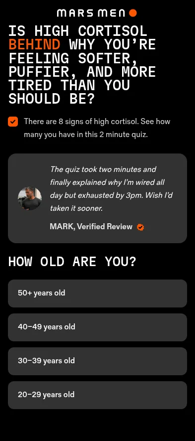 mengotomars.com/pages/cortisol-quiz on mobile