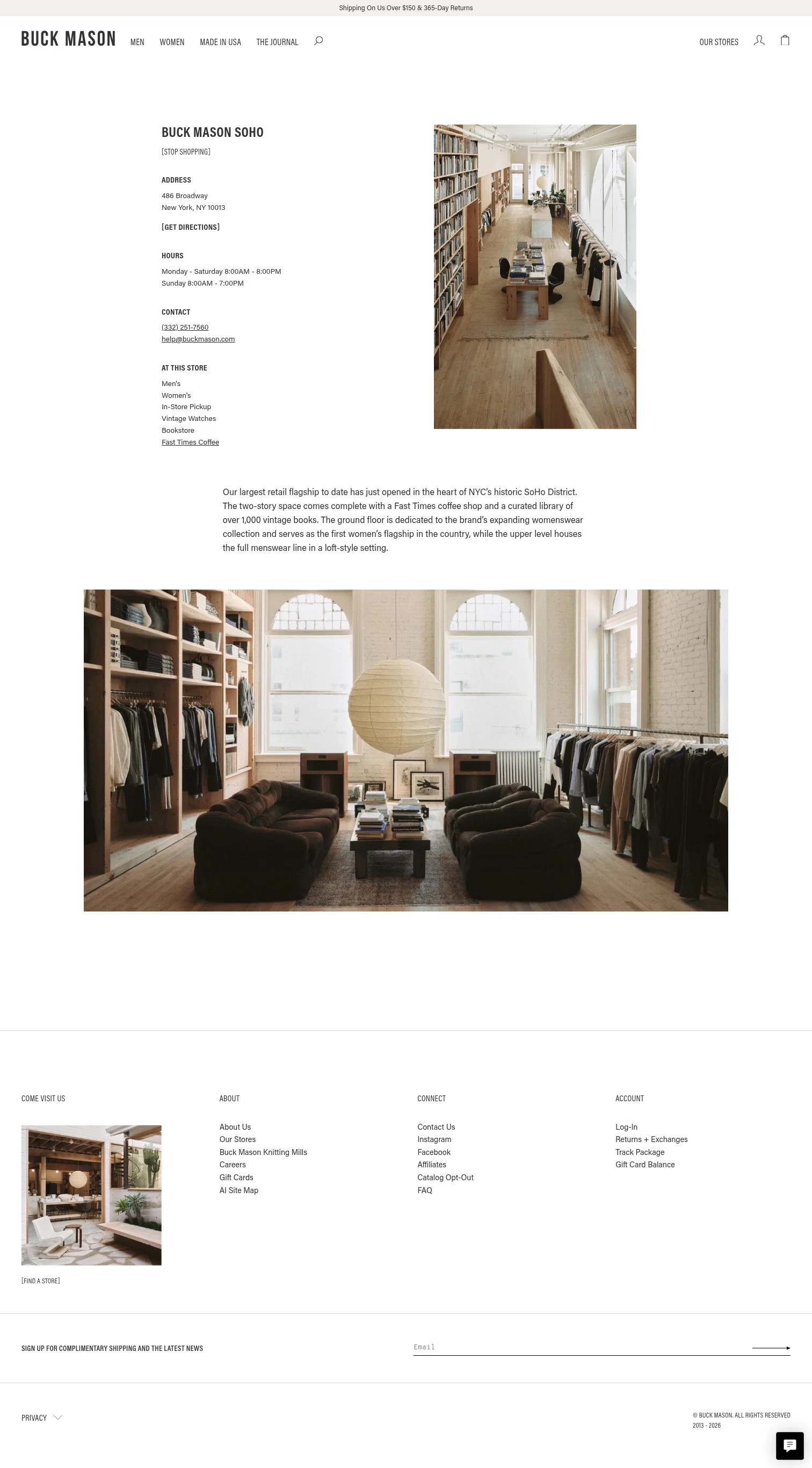 buckmason.com/pages/buck-mason-soho on desktop
