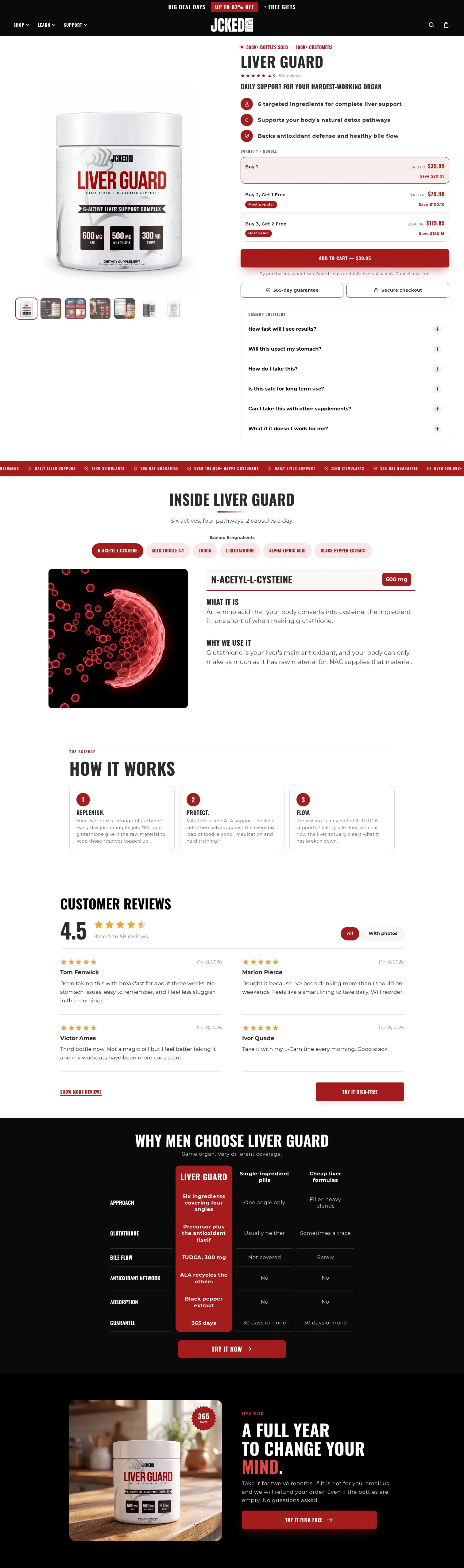 jcked.com/products/liver-guard on desktop, full screenshot