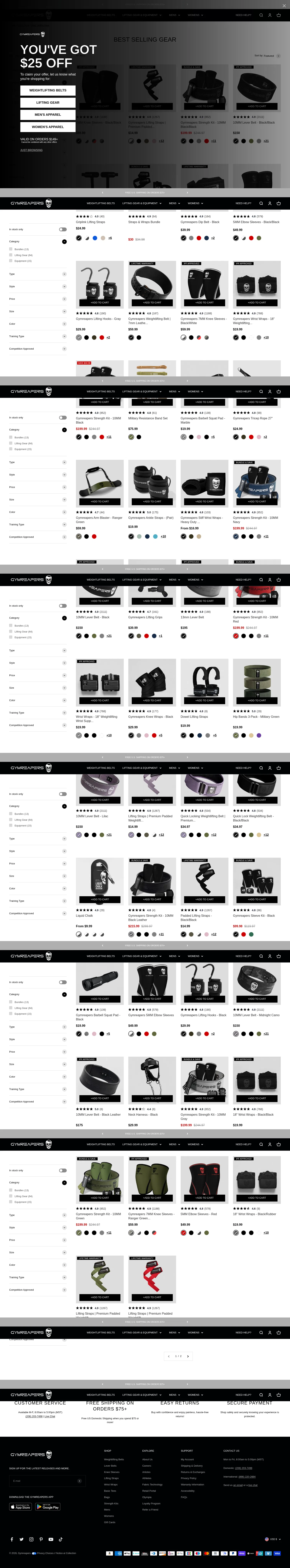 gymreapers.com/collections/best-sellers on desktop, full screenshot