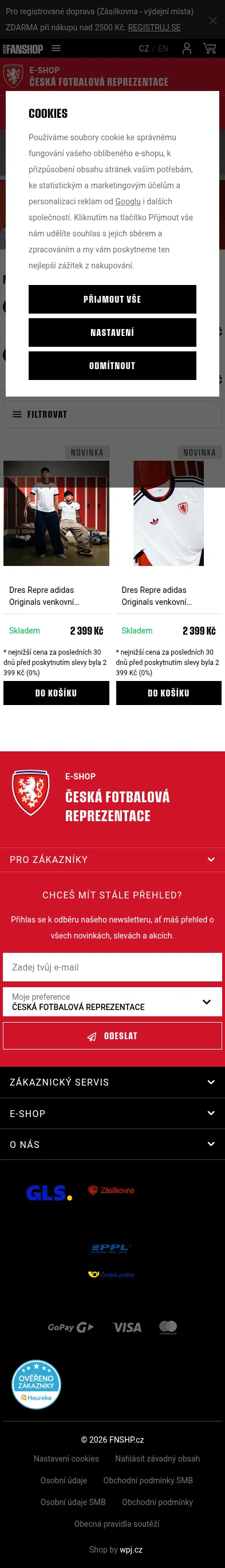 fnshp.cz/ceska-fotbalova-reprezentace_k7/dresy_k35/venkovni_k1334 on mobile