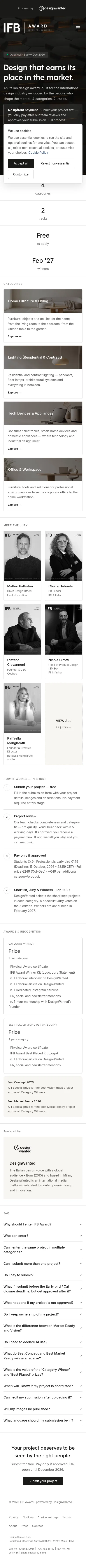 ifbaward.designwanted.com on mobile