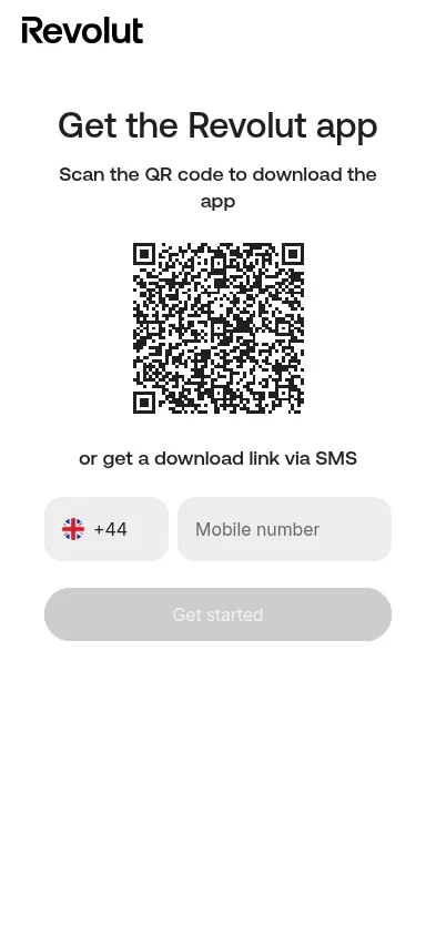 revolut.com/gettheapp on mobile