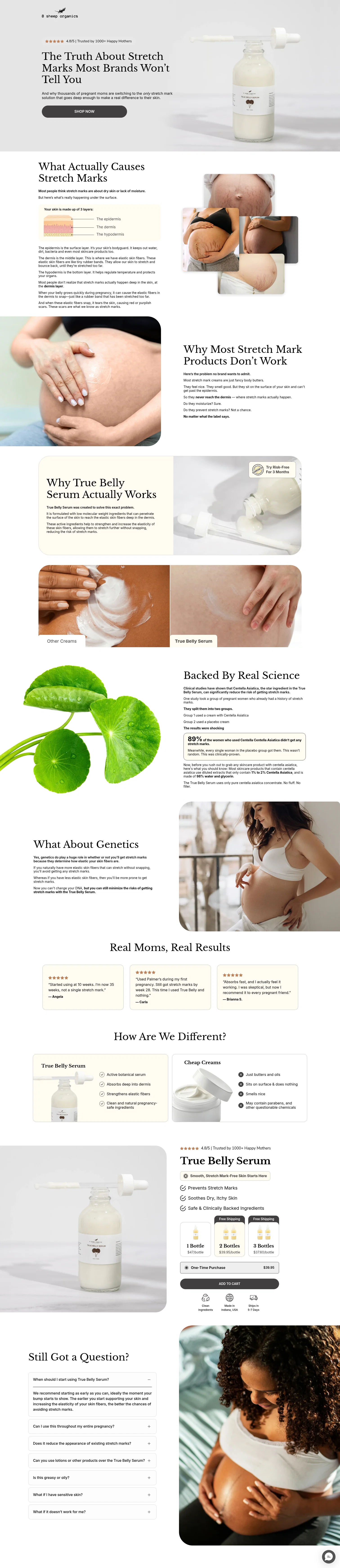8 Sheep Organics landing page
