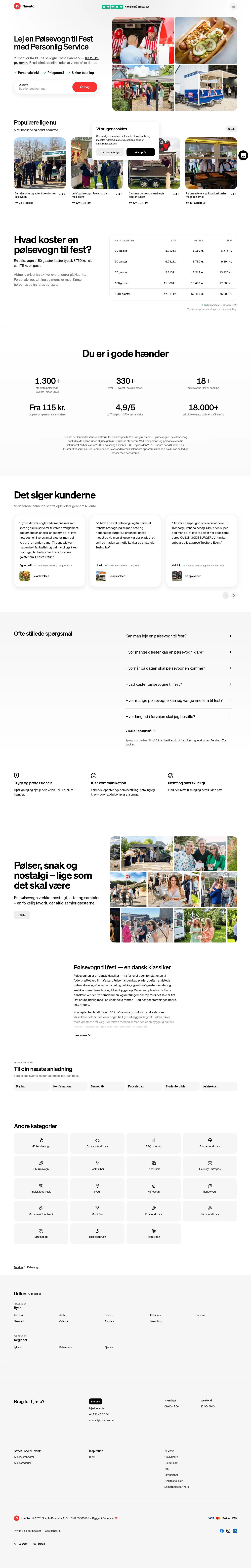 Nuento landing page