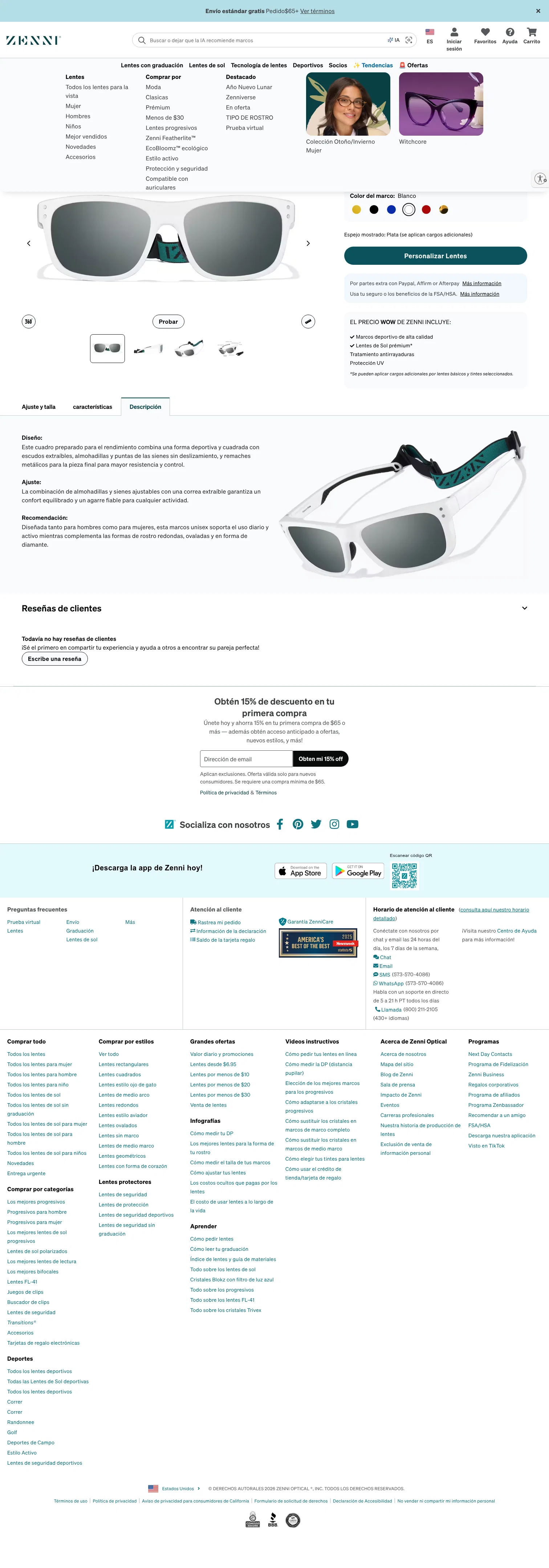 zennioptical.com/es-us/p/plastic-square-sunglass-frames/10137/1013730 on desktop, full screenshot