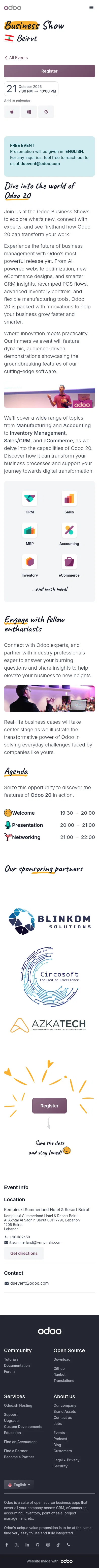 odoo.com/event/odoo-20-business-show-beirut-lebanon-12538/register on mobile