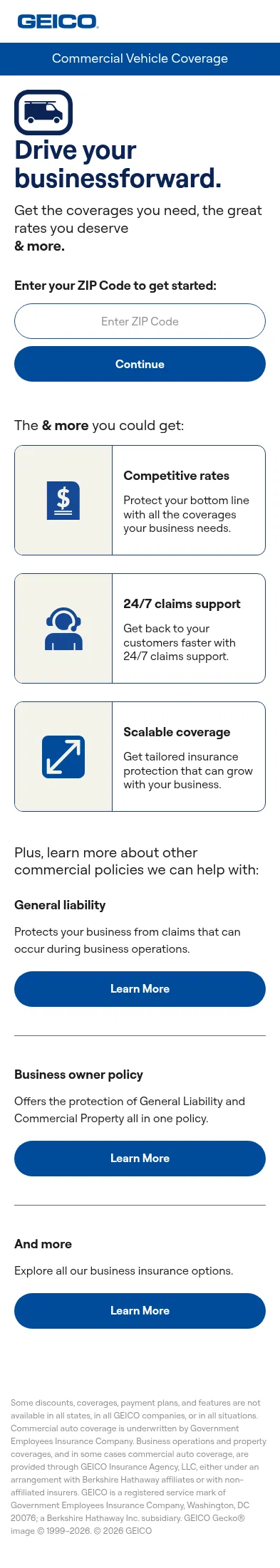 geico.com/landingpage/go577 on mobile, full screenshot