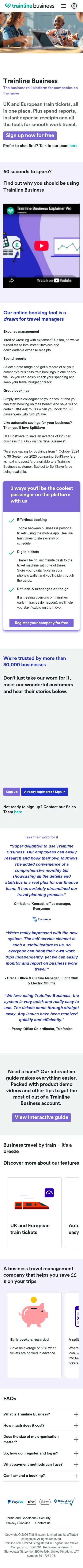 thetrainline.com/business on mobile