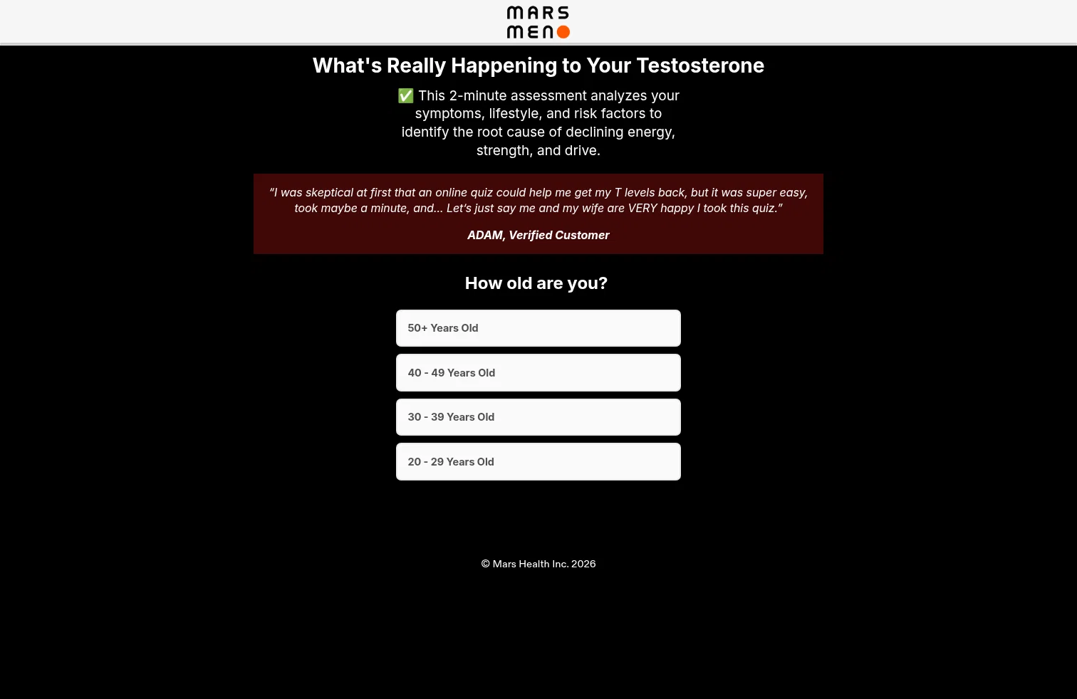 mengotomars.com/pages/quiz-long-v2 on desktop