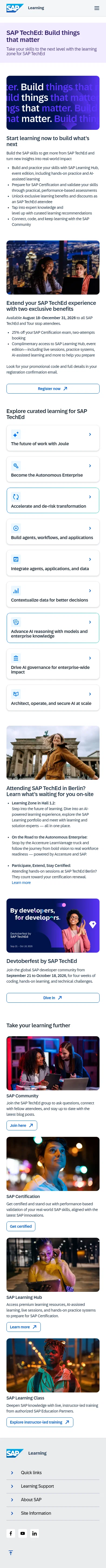 learning.sap.com/teched on mobile