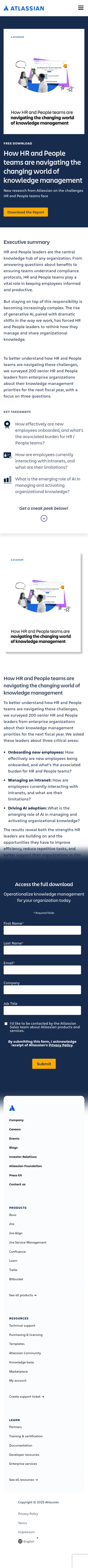 atlassian.com/whitepapers/hr-knowledge-management-trends-2025 on mobile, full screenshot