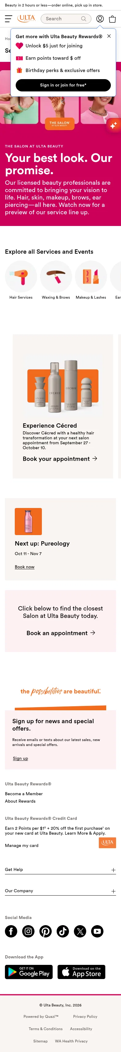 ulta.com/beautyservices/all on mobile