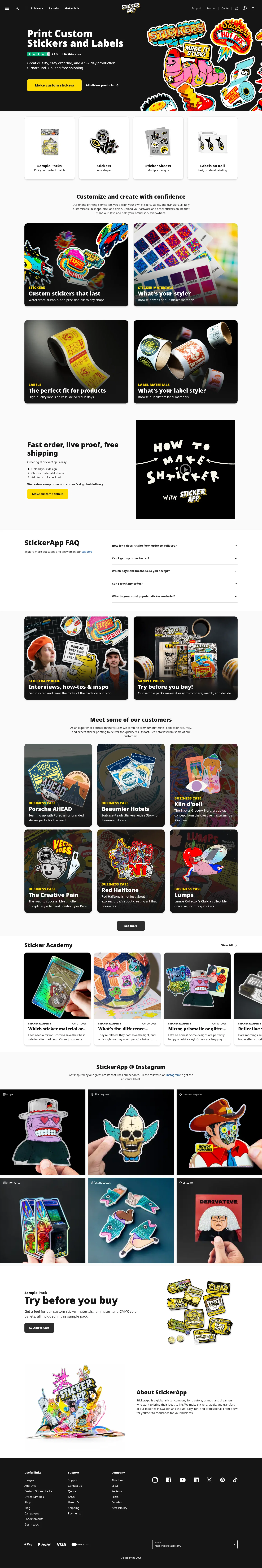stickerapp.com on desktop