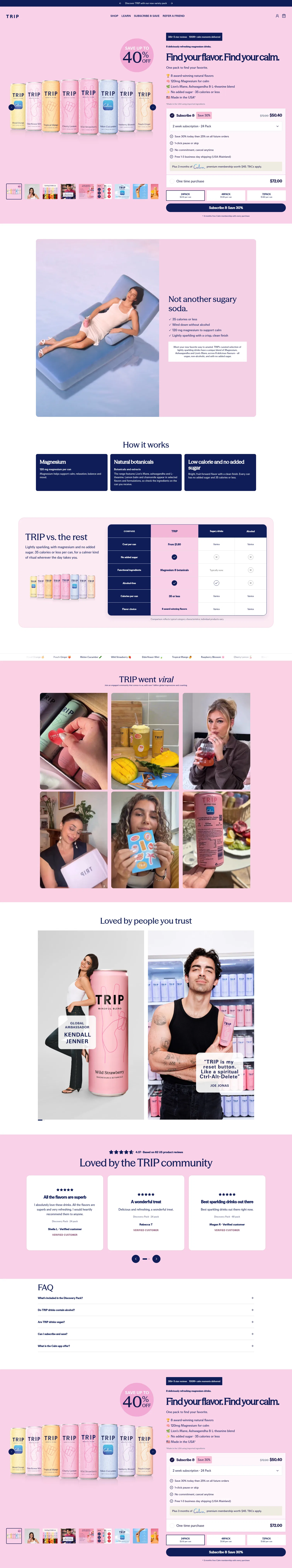 shop.drink-trip.com/variety-pdp on desktop, full screenshot