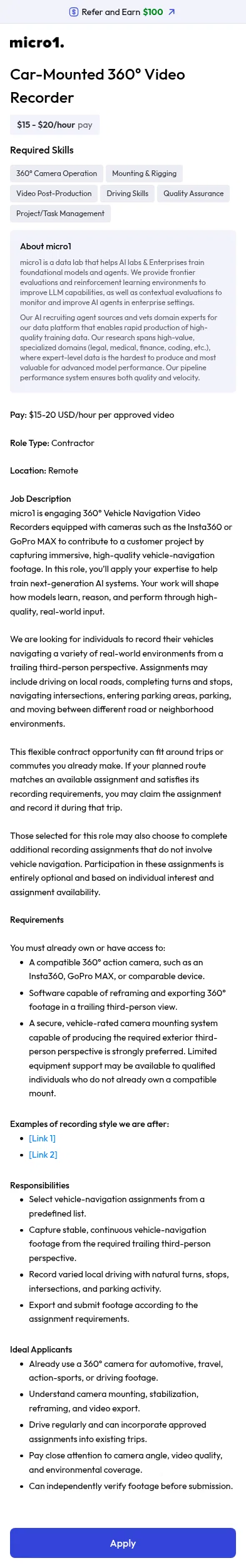 jobs.micro1.ai/post/36e1b1f6-b8bf-4273-a09a-94116a1f4b39 on mobile, full screenshot