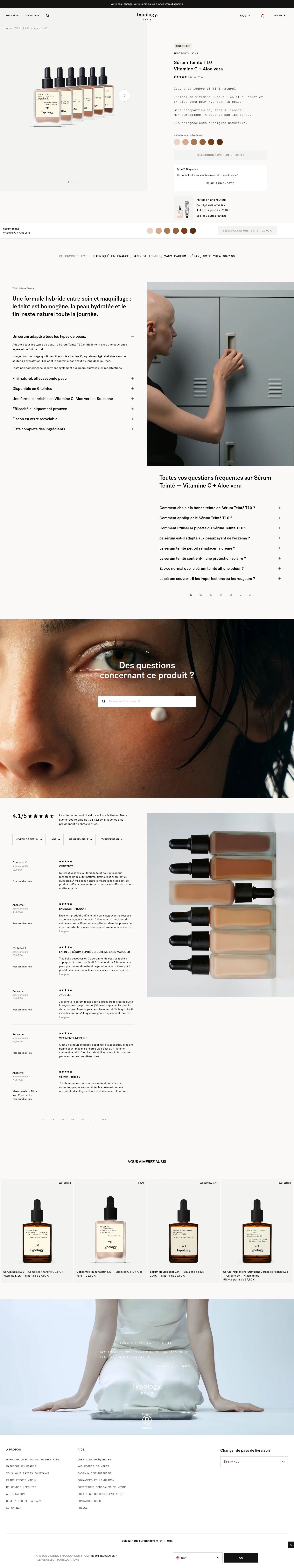 Typology landing page
