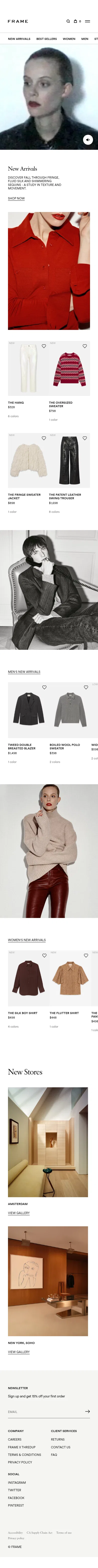 frame-store.com on mobile, full screenshot