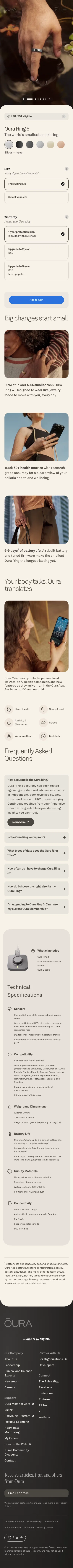 ouraring.com/store/rings/oura-ring-5/silver on mobile