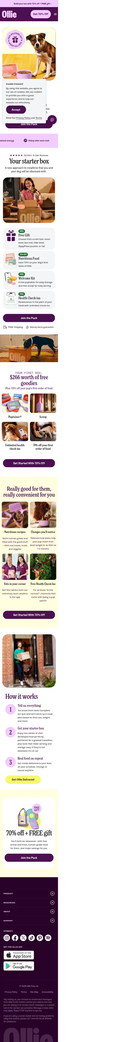 ollie.com/sale on mobile, full screenshot