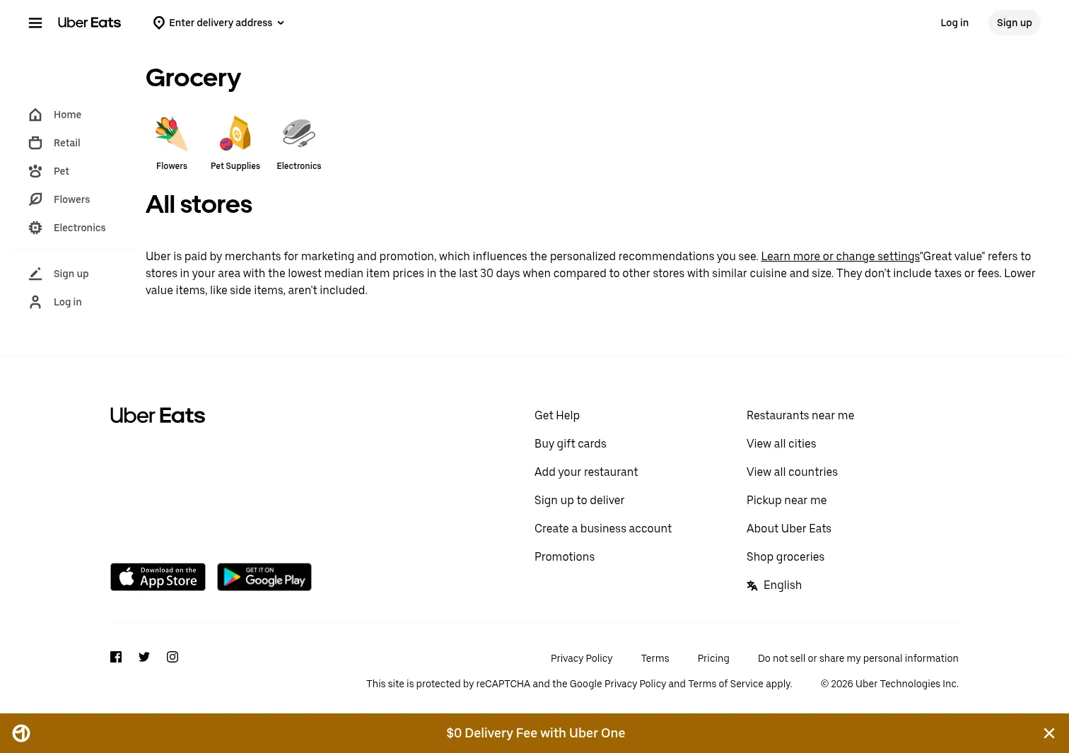 ubereats.com/collection-page on desktop, full screenshot