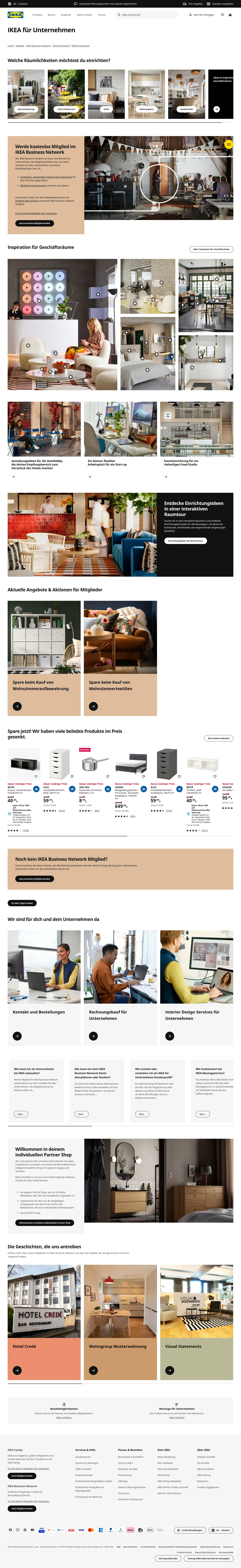 ikea.com/de/de/ikea-business on desktop, full screenshot