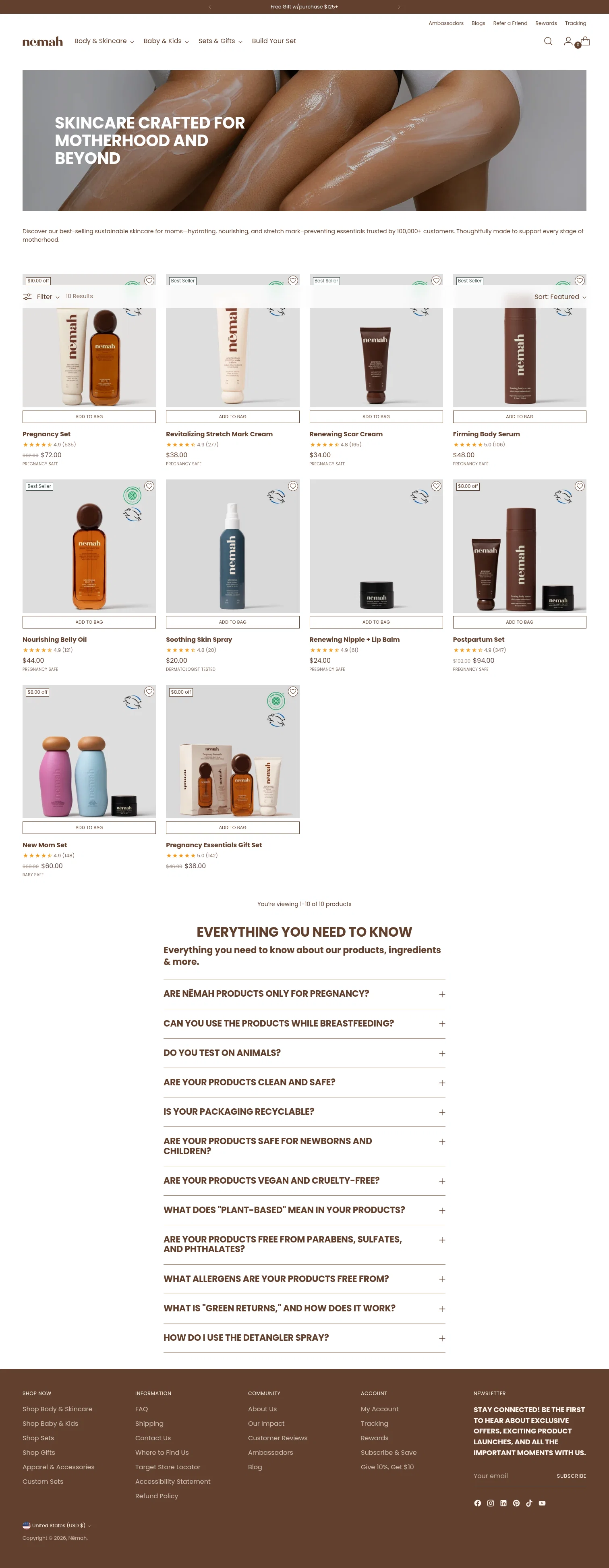 Nēmah landing page