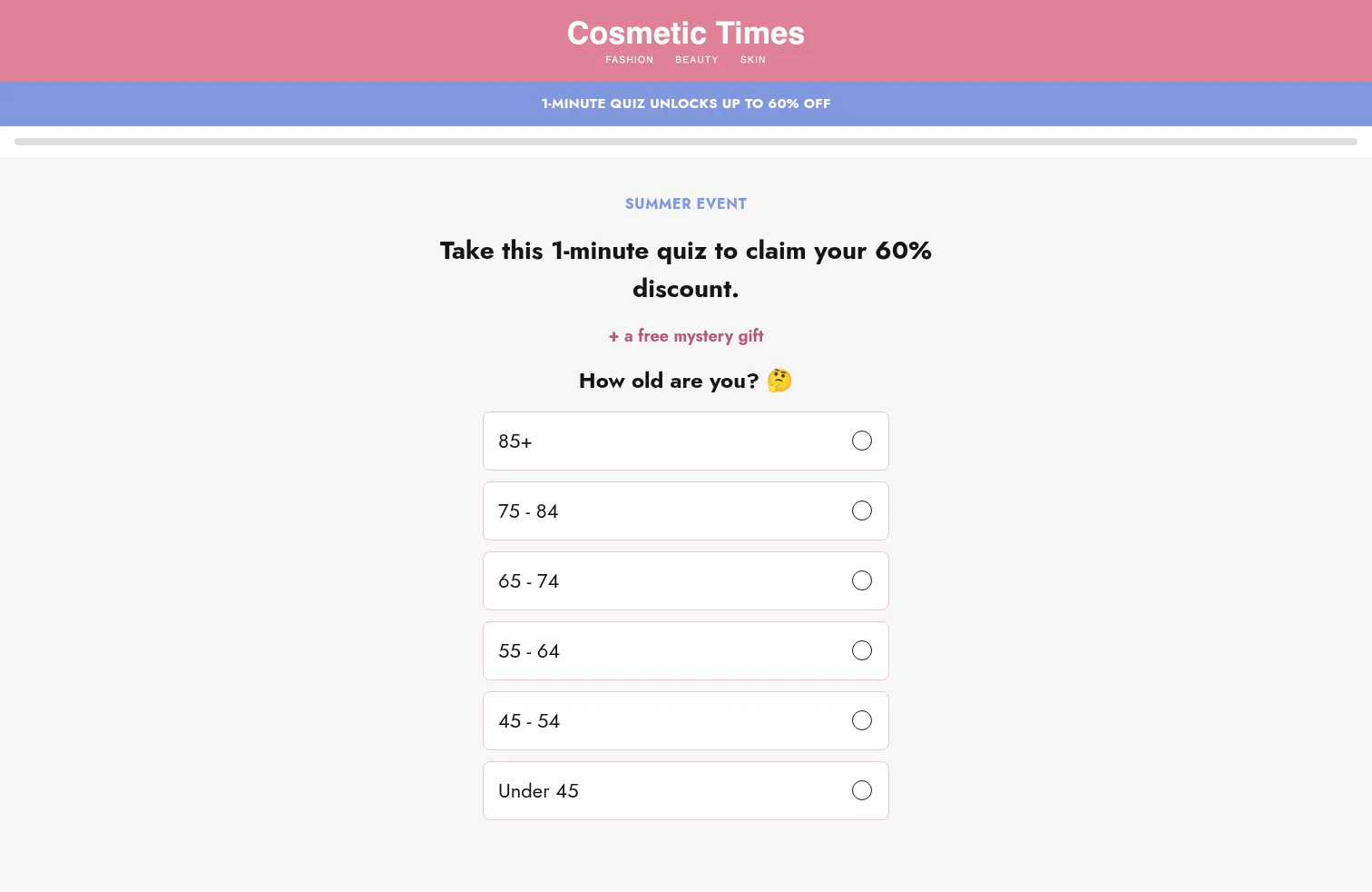 quiz.smooche.com on desktop, full screenshot
