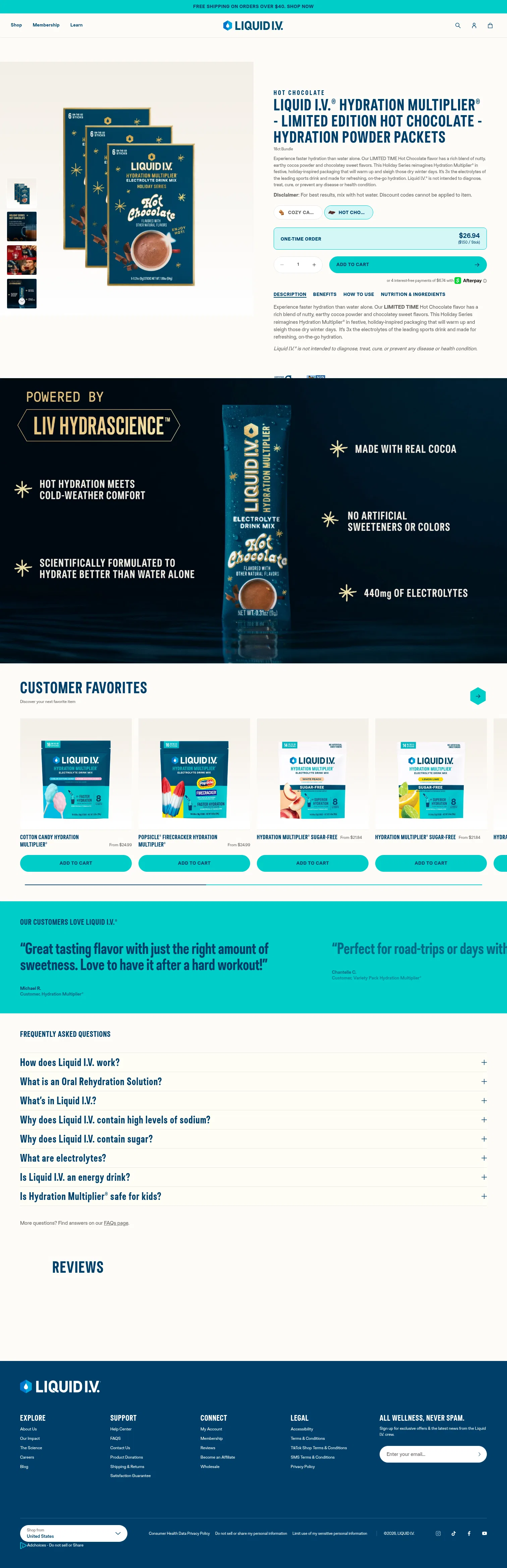liquid-iv.com/products/liquid-i-v-hydration-multiplier-limited-edition-hot-chocolate-hydration-powder-packets-electrolyte-powder-drink-mix-convenient-single-serving-sticks-8-vitamins-nutrients-3-pack-18-servings on desktop, full screenshot