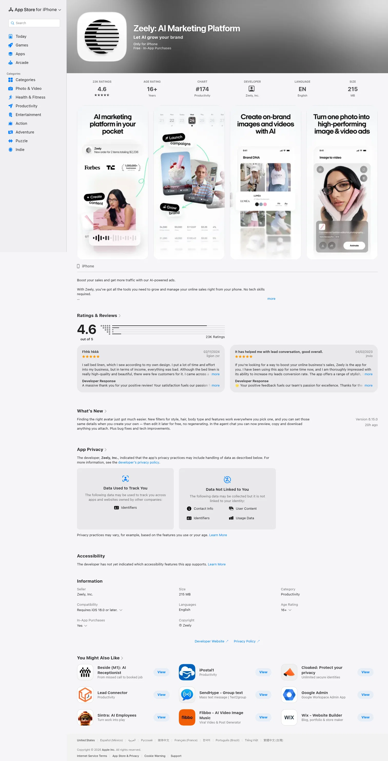 zeely.ai/preland on desktop