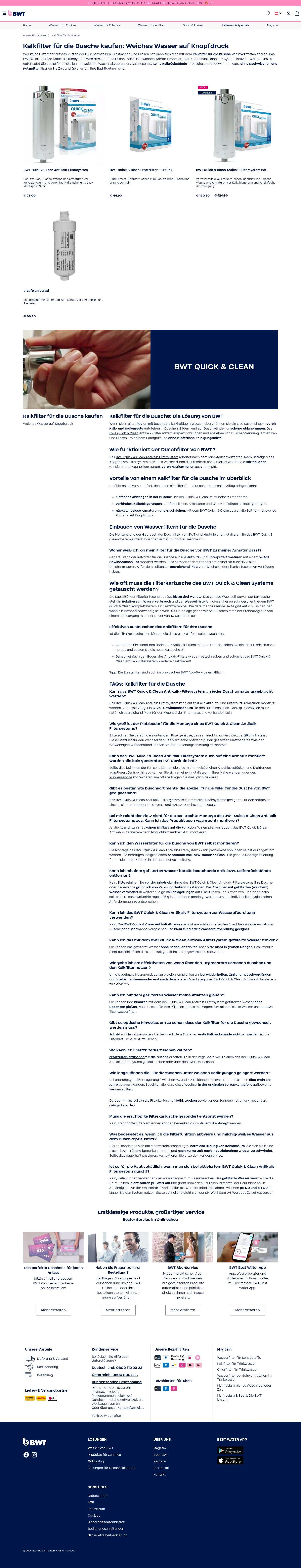 BWT landing page