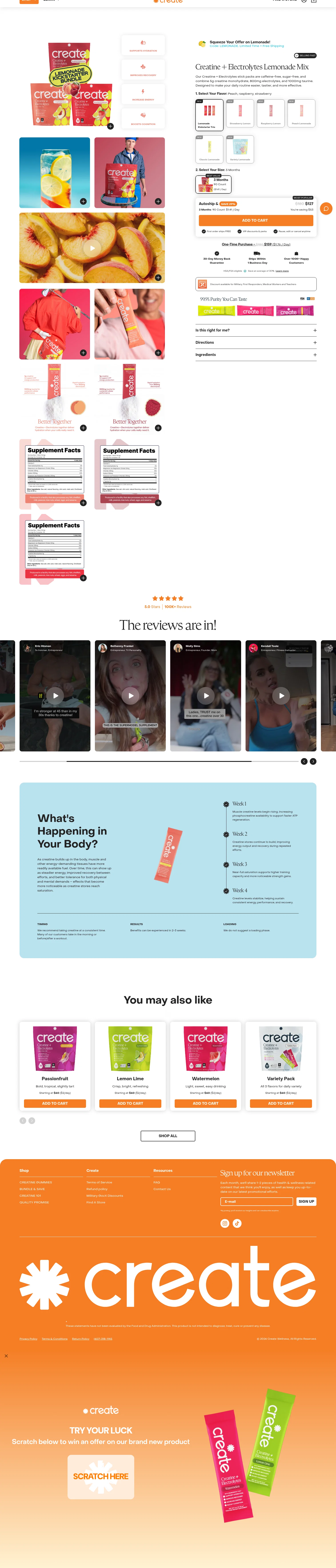 trycreate.co/pages/lemonade-launch on desktop