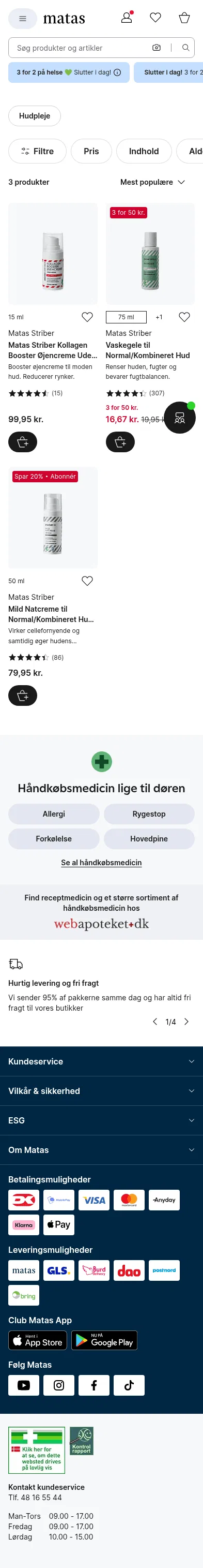 matas.dk/produkter/728925-843699-723616 on mobile, full screenshot