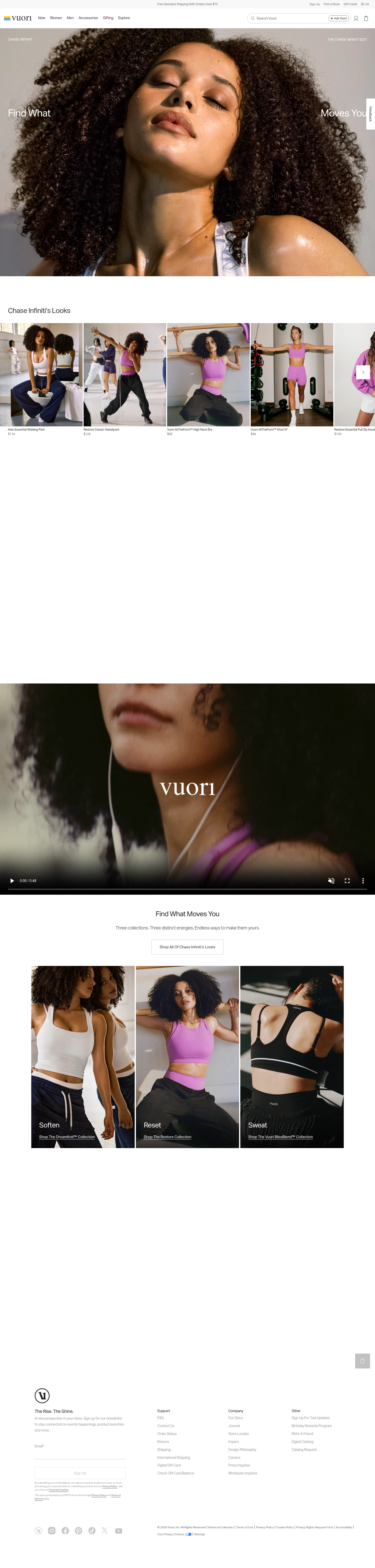 vuoriclothing.com/pages/chase-infiniti on desktop