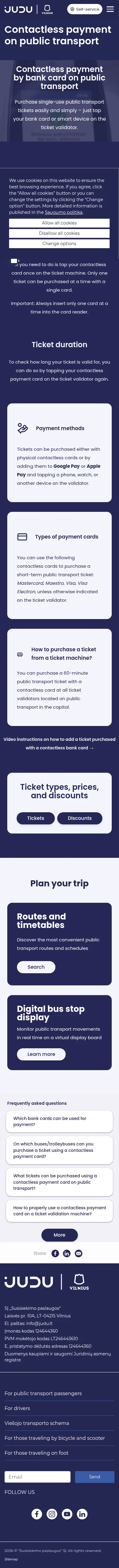judu.lt/en/contactless-payment-on-public-transport on mobile