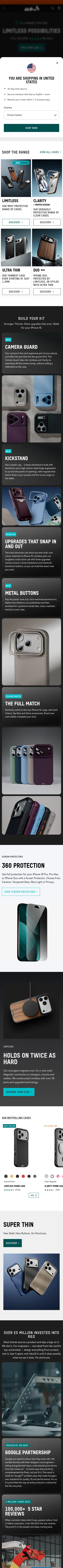 eu.mous.co/en-eu/pages/iphone-cases on mobile, full screenshot