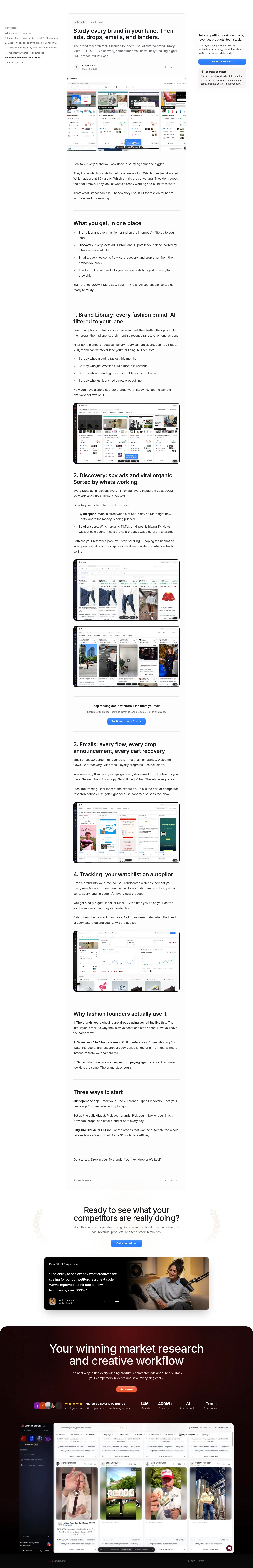 brandsearch.co/lp/fashion-brand-research-toolkit on desktop, full screenshot