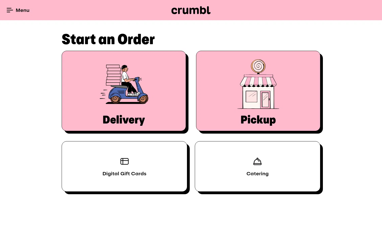 Crumbl Cookies landing page
