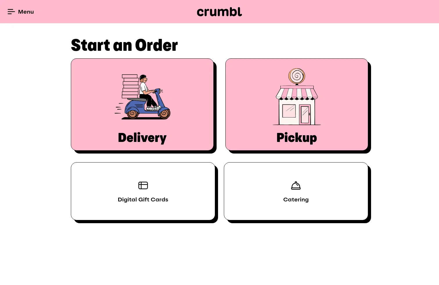 crumblcookies.com/order on desktop, full screenshot