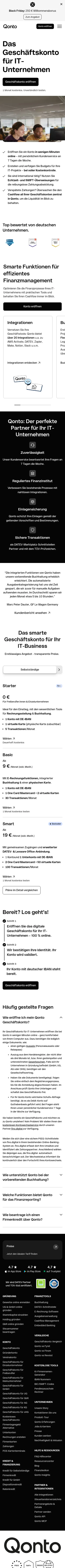 qonto.com/de/open-an-account/it-services on mobile, full screenshot