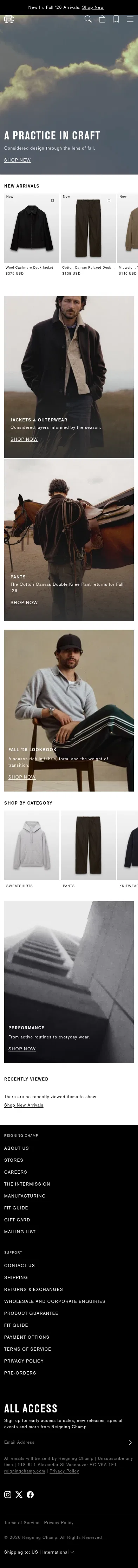 reigningchamp.com on mobile, full screenshot