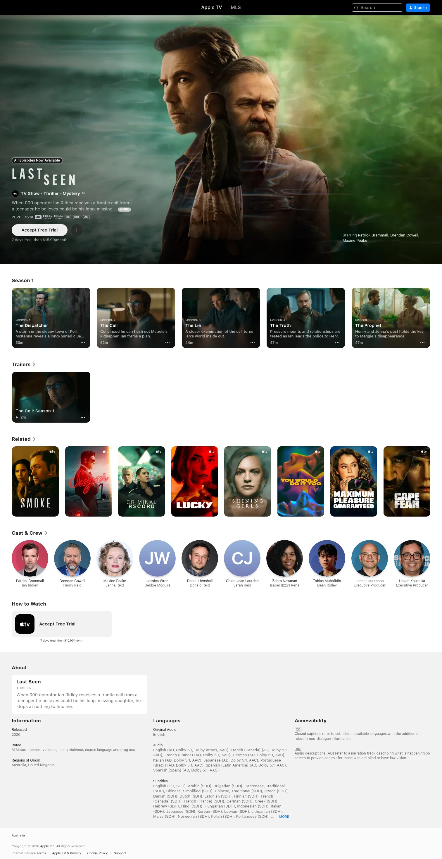 tv.apple.com/au/show/last-seen/umc.cmc.4pbw9c936a4pigdvsg23u2bsa on desktop, full screenshot