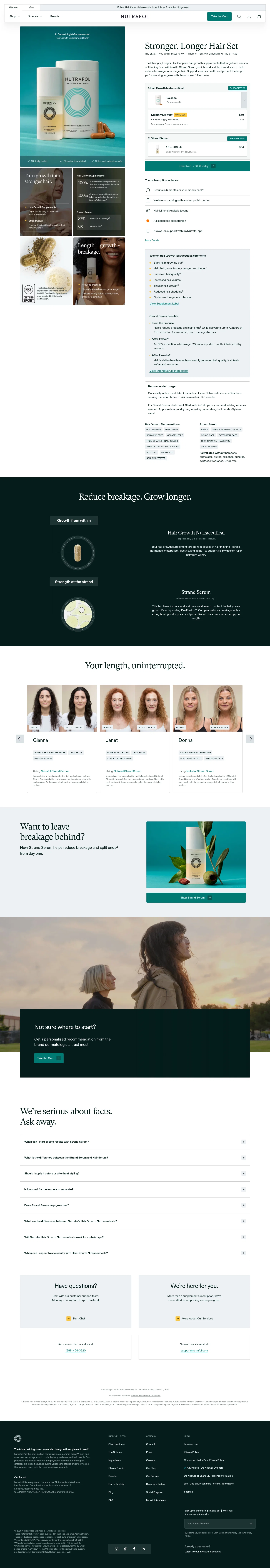 Nutrafol landing page