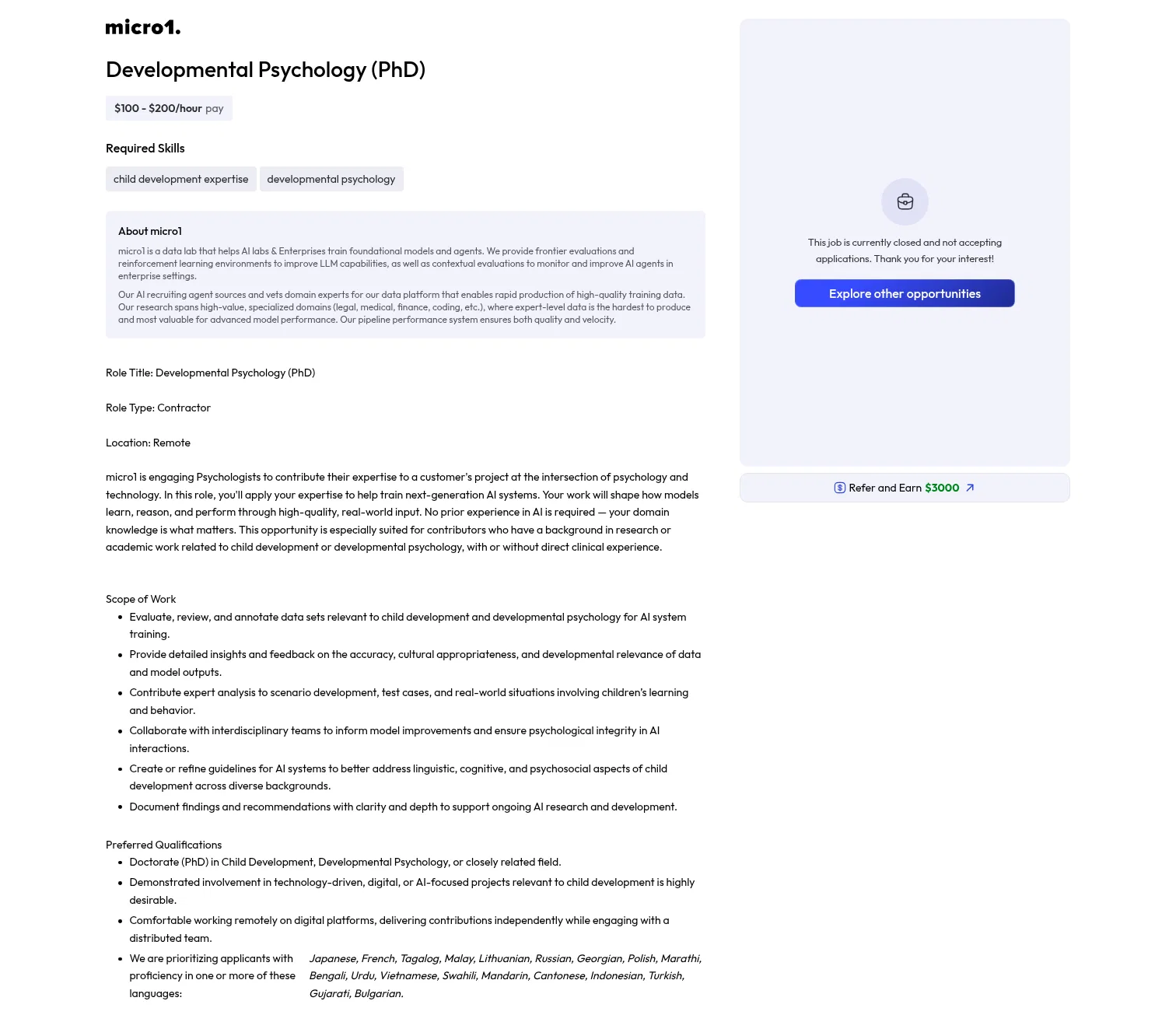 jobs.micro1.ai/post/dcb0b1e6-a6a0-4cdc-9ab8-82ef4bb34479 on desktop, full screenshot