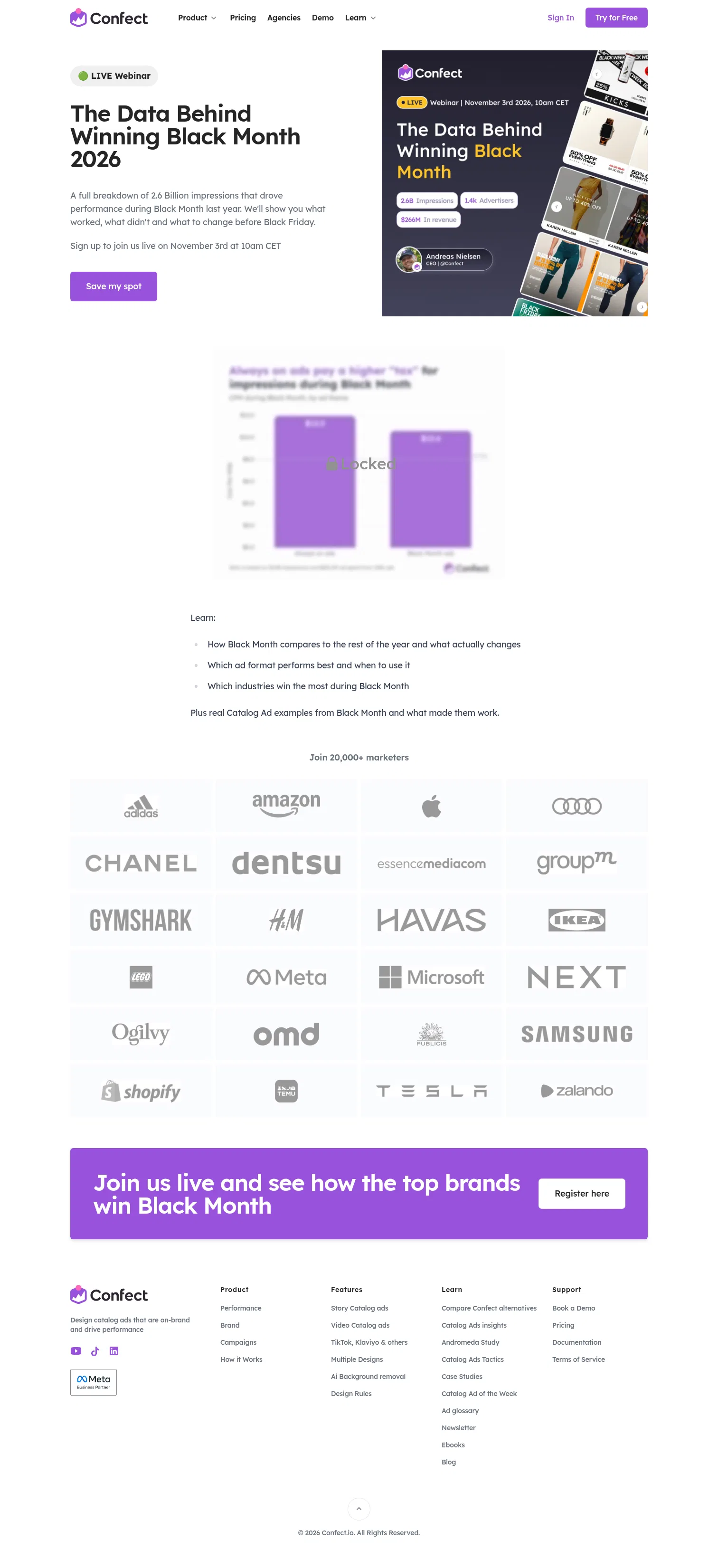 confect.io/webinars/black-friday-2026 on desktop, full screenshot
