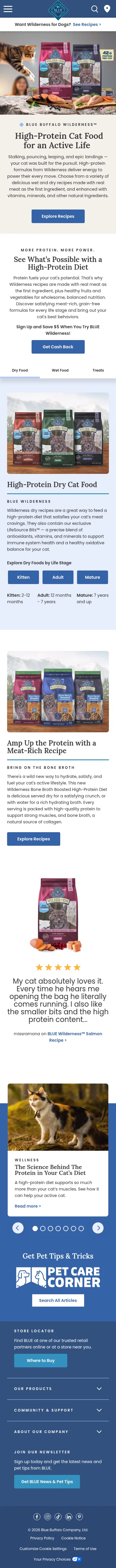 bluebuffalo.com/natural-cat-food/wilderness on mobile