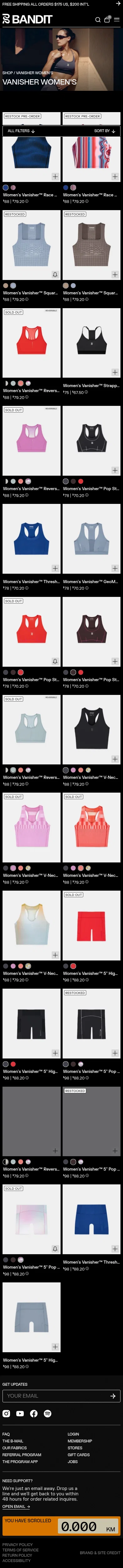 banditrunning.com/collections/vanisher-womens on mobile