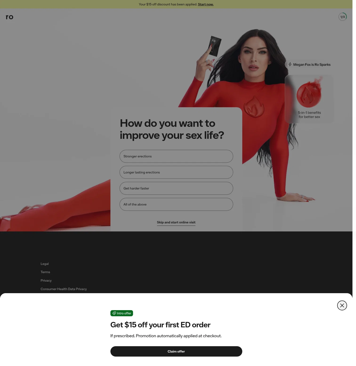 Ro landing page