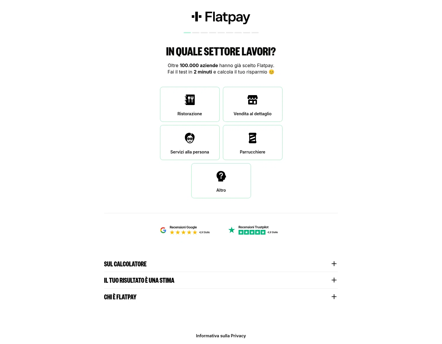 Flatpay landing page