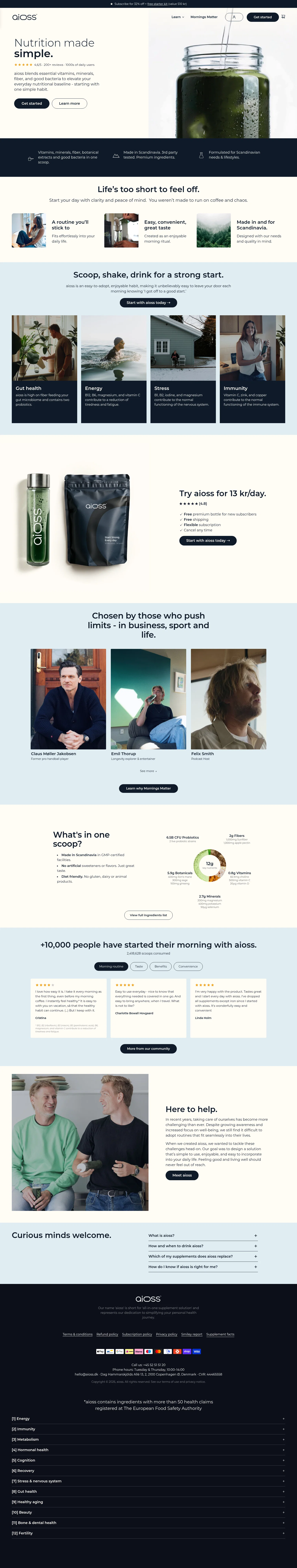 aioss.dk on desktop